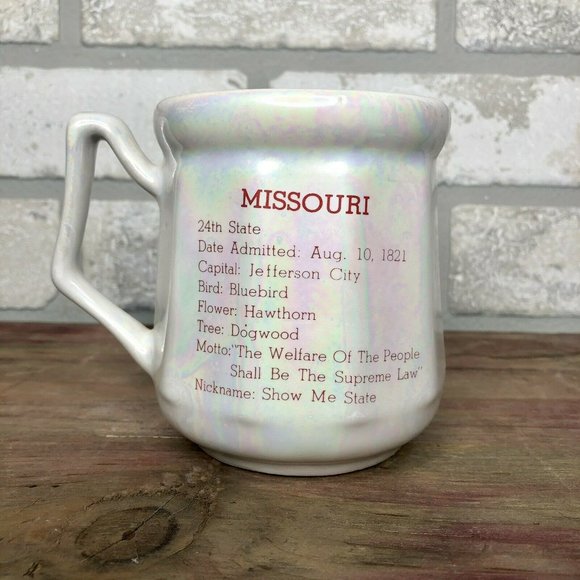 Missouri Souvenir Coffee Mug State Pearl Lusterware - Picture 3 of 9
